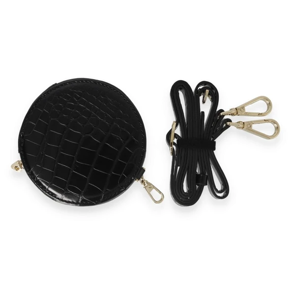 İPhone 13 Pro Max Uyumlu 3 Parça Çanta Cüzdan Askılık Set Kılıf - 6