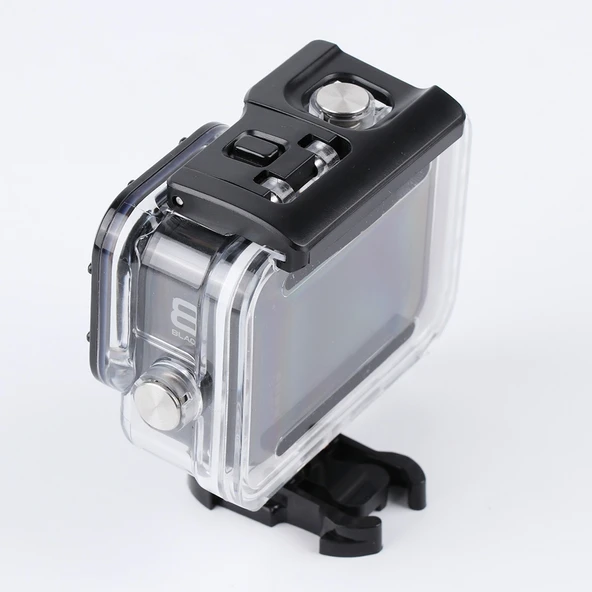 GoPro HERO8 Black Su Geçirmez Kılıf 45m Derinlik Şeffaf Temel Montaj ve Vida - 3