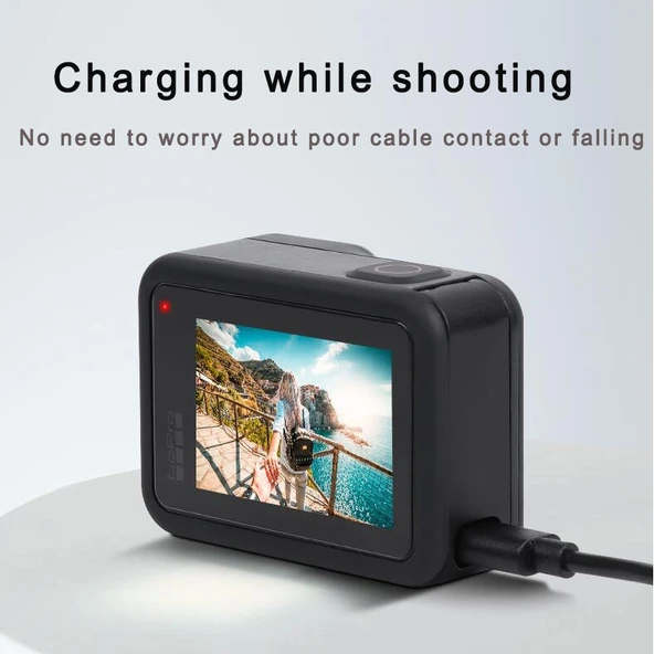 GoPro HERO8 Yan Kapak - Şarj Edilebilir Pil Kapağı - 8