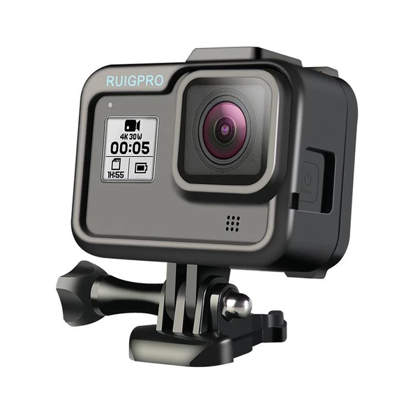 RUIGPRO GoPro HERO8 Black Standart Sınır PC ABS Çerçeve Koruyucu Kılıf Siyah