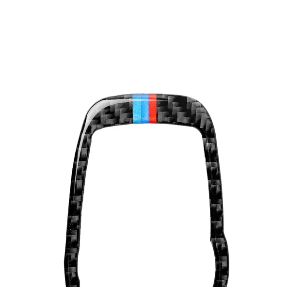 BMW Karbon Fiber Üç Renkli Far Anahtarı Çerçeve Dekoratif Sticker 2008-2013 X5 E70 X6 E71 5 Serisi E60 2008-2010 - 4