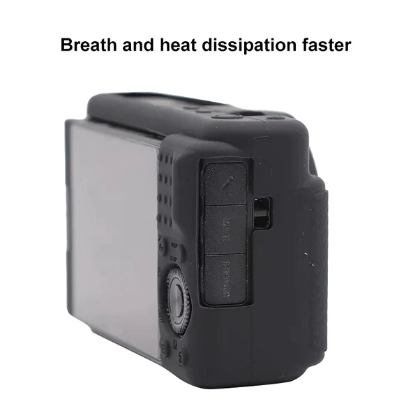 Sony ZV-1 Kamera için Turuncu Yumuşak Silikon Koruyucu Kılıf - 5