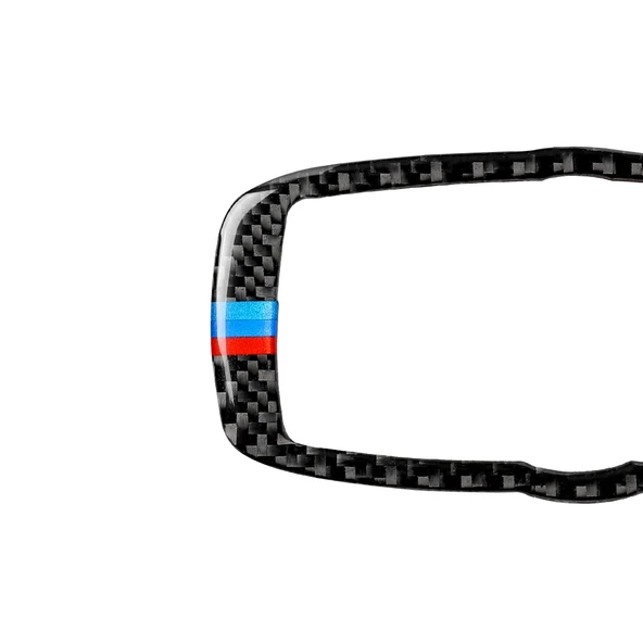 BMW Karbon Fiber Üç Renkli Far Anahtarı Çerçeve Dekoratif Sticker 2008-2013 X5 E70 X6 E71 5 Serisi E60 2008-2010 - 3