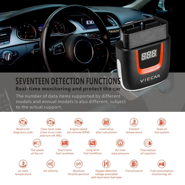 Viecar VP002 Mini OBD Arıza Tespit Cihazı V1.5 WiFi Bağlantılı - 4