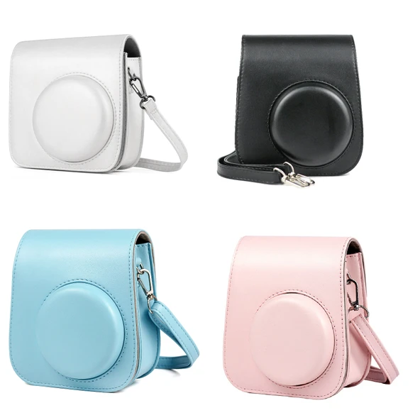 FUJIFILM Instax Mini 11 Siyah Deri Kamera Çantası ve Askı - 6