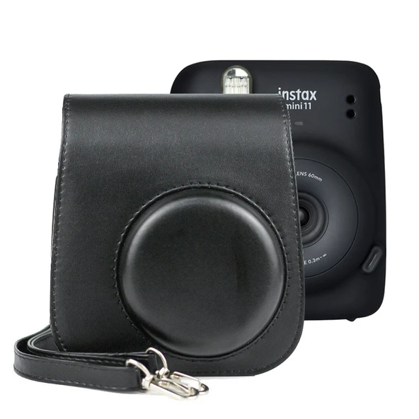 FUJIFILM Instax Mini 11 Siyah Deri Kamera Çantası ve Askı