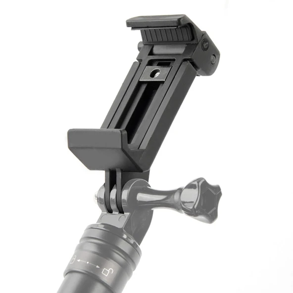 Telefon Tutucu Kelepçe Siyah 6-9cm Selfie Çubuğu ve Monopod Uyumlu - 4