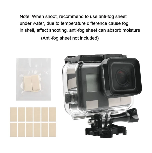 GoPro Yeni HERO HERO6 HERO5 Uyumlu 45m Su Geçirmez Koruyucu Kılıf Şeffaf Dokunmatik Ekran Arka Kapaklı - 9