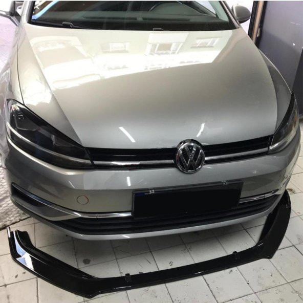 Volkswagen Golf 7 - 7.5 Parlak Siyah 3 Parça Ön Lip - 2