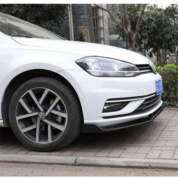 Volkswagen Golf 7 - 7.5 Parlak Siyah 3 Parça Ön Lip - 3