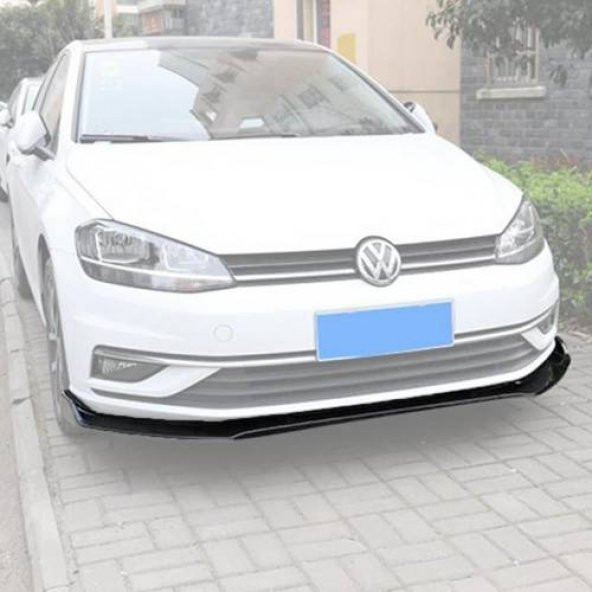 Volkswagen Golf 7 - 7.5 Parlak Siyah 3 Parça Ön Lip - 5