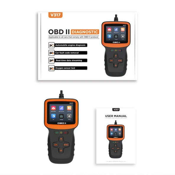 V317 Model OBD2 Arıza Tespit Cihazı ELM327 Kod Okuyucu - 4
