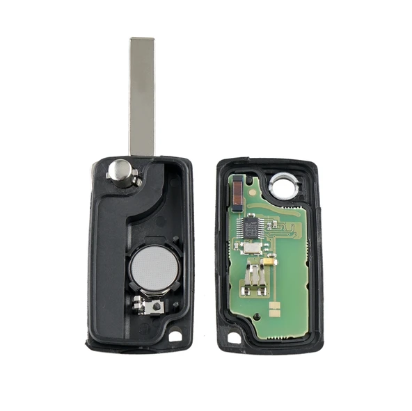 Peugeot 2 Butonlu Akıllı Uzaktan Kumandalı Araba Anahtarı PCF7961 Entegre Çipli Pil Dahil FSK Sinyalli 433MHz - 5