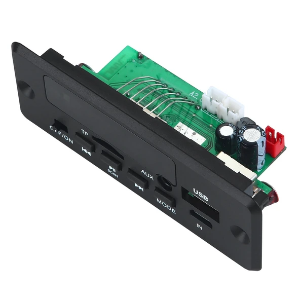 Araba 12V Ses MP3 Çalar Dekoder Kart FM Radyo TF Kart USB AUX Bluetooth Uzaktan Kumandalı Model 29 - 2