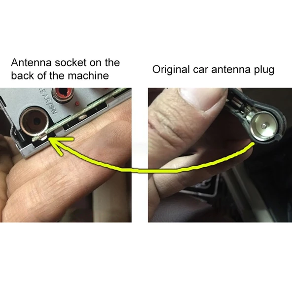Volkswagen ve Peugeot Uyumlu Araç CD Anteni FM Makinesi Anten Adaptörü - 4
