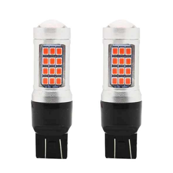 7443 Model 42 LEDli Kırmızı Strobe Araba Fren Lambası 12V 2.2W 2 Adet - 2