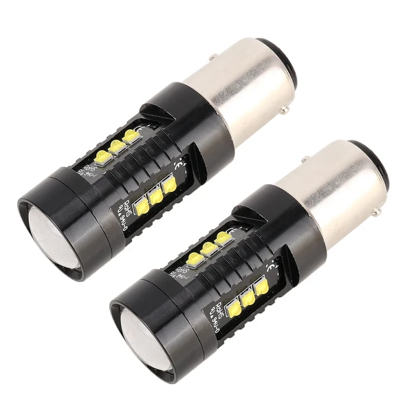 2 Adet 1157 BAY15D Model DC12V 4.3W 6000K 500LM 12 LED SMD-2525 Araba Fren Lambası - 2