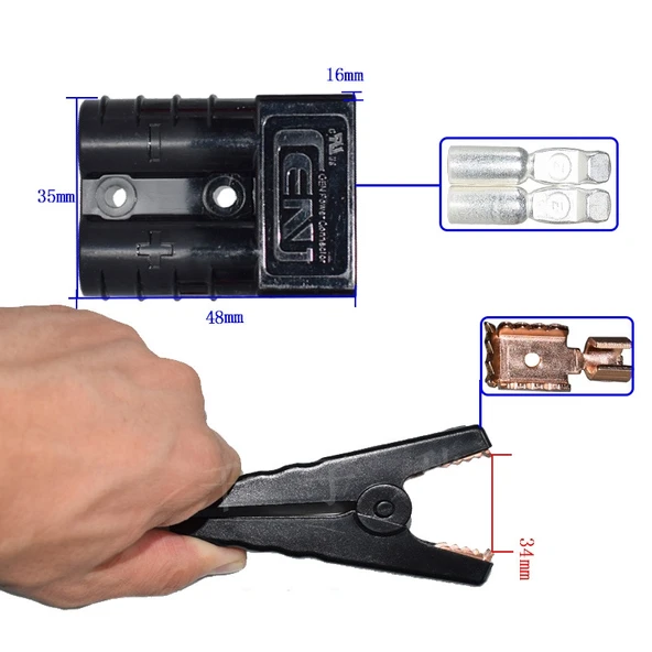 50 Amper Andersondan Kelepçeye Kablo Fişi Bağlantısı 0.55 Metre 12V 600W - 5