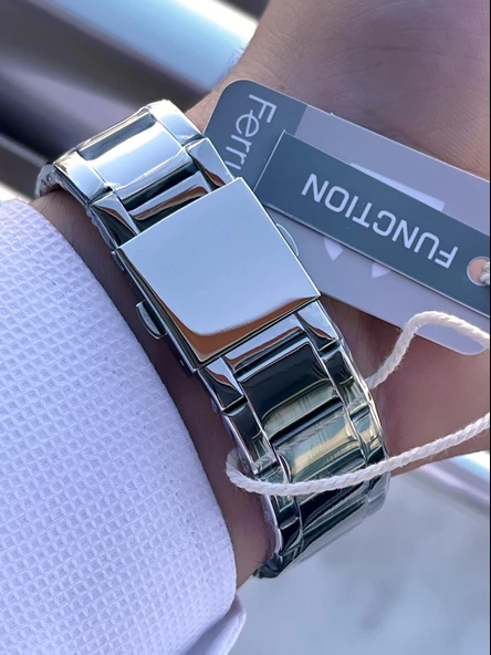 Ferrucci 2 Yıl Garantili Çelik Kordon İç Kadran Özellikleri Aktif 3 Atm Erkek Kol Saati EF.14079.02 - Resim 5