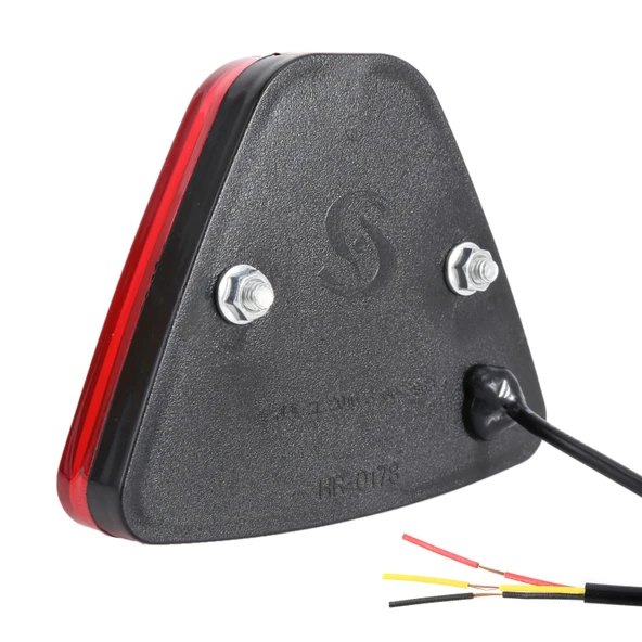 DC12V 1W Kırmızı Üçgen Araç Fren Lambası 20 LED SMD-3528 - 4