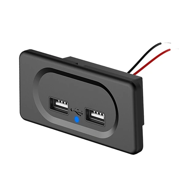 4.8A Kısa Kablo Çift USB Araç Şarj Cihazı RV Otobüs Modifiye - 2