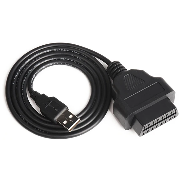 Araba OBD 2 Dişi USB Bağlantı Kablosu OBD Fiş GPS Kablosu 1 Metre - 2