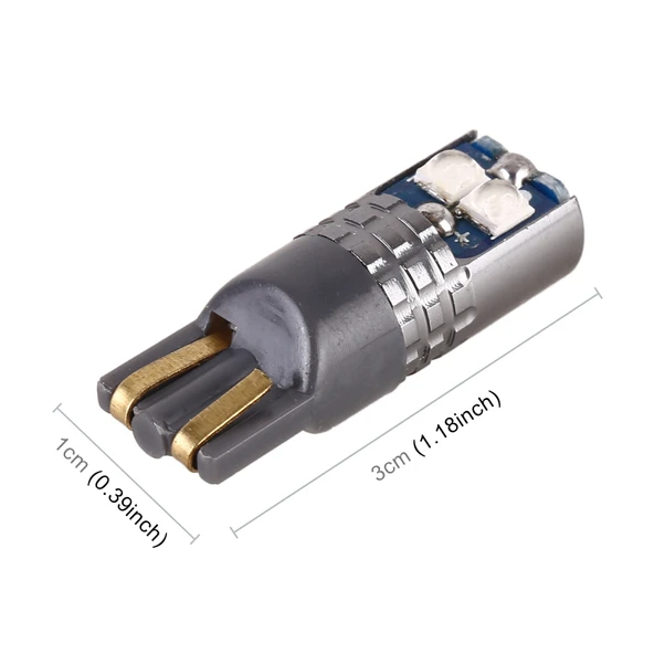 2 Adet T10 W5W 168 Araç Plaka Lambası 12-24V 1.8W 6000K 140LM 4 LED SMD-3030 Mavi Işık - 3