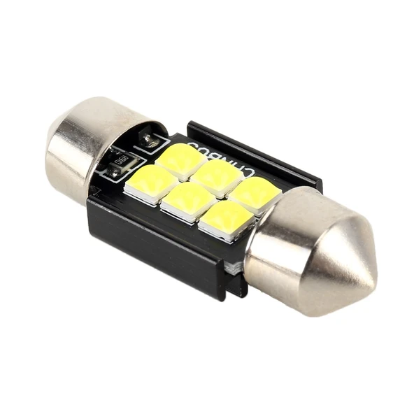 2 Adet 31mm DC12V 2.5W 6000K 170LM 6 LED SMD-3030 Araba Okuma Lambası Kubbe Işığı - 4