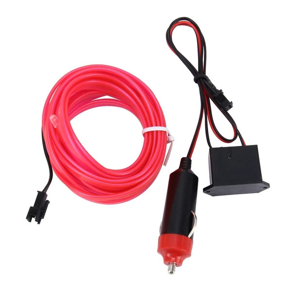 4 Metre Soğuk Işık Esnek LED Şerit Işık Araba Dekorasyonu Pembe Işık - 4