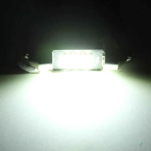 2 Adet 31mm DC12V 2.5W 6000K 170LM 6 LED SMD-3030 Araba Okuma Lambası Kubbe Işığı - 5