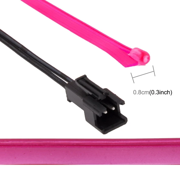 4 Metre Mor Soğuk Işık Esnek LED Şerit Araba Dekorasyonu - 3