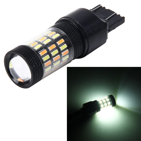 7443 Model 5W 350LM 60 LEDli 12V Araç Fren ve Sinyal Lambası Beyaz ve Sarı Işık