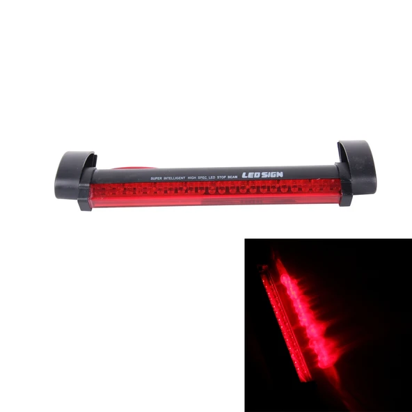 24 LED Kırmızı Araç Üçüncü Fren Lambası 12V 80cm Kablo