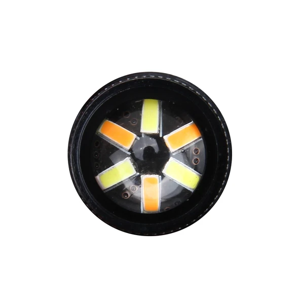 7443 Model 5W 350LM 60 LEDli 12V Araç Fren ve Sinyal Lambası Beyaz ve Sarı Işık - 4