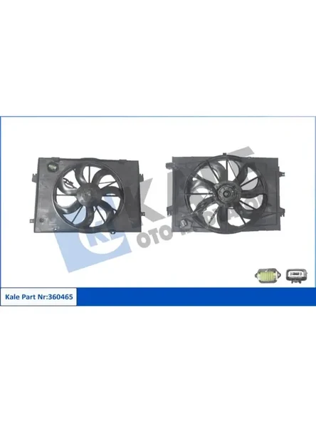 RADYATOR FANI KOMPLE HYUNDAI TUCSON - KIA SPORTAGE II 2.0 CRDI 0410 (12V 162 W - 1650 RPM)