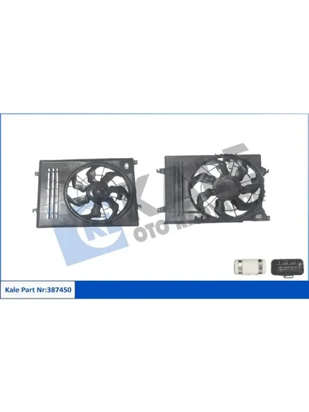 RADYATOR FANI KOMPLE HYUNDAI IX35 1.6 2.0 GDI 1315 - KIA SPORTAGE 1.6 2.0 GDI 2.0 CVVT 1015 12V 15