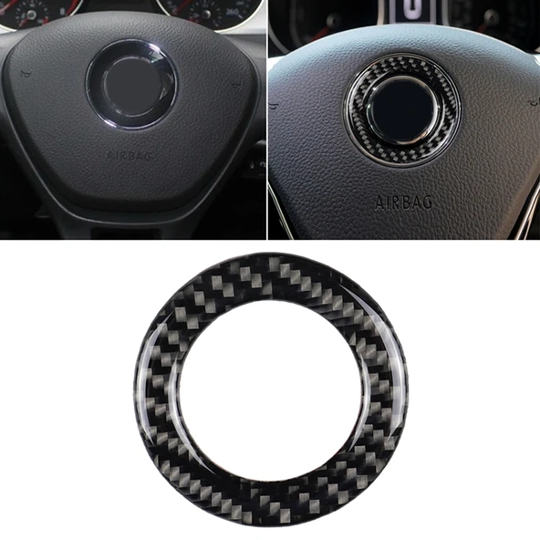 Volkswagen Karbon Fiber Direksiyon Halkası Dekoratif Sticker