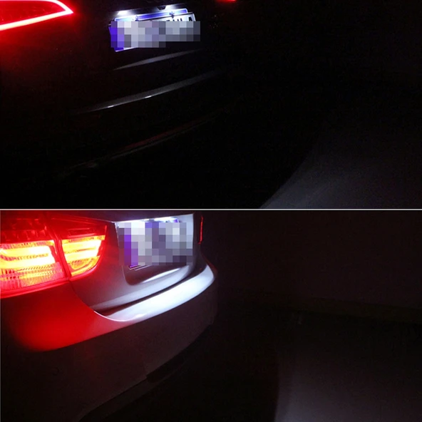 Toyota için 18 SMD-3528 LED Plaka Lambası Seti 2 Adet 2W 120LM 6000K Beyaz Işık DC12V - 6