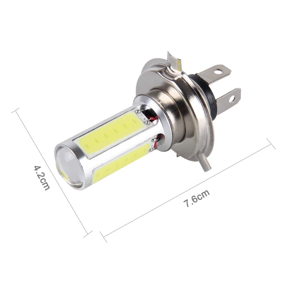 2 Adet H4 Model 20W 1250LM 6000K 5 COB LED Beyaz Araç Sis Farı DC 12V - 3