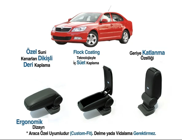 OCTAVIA ARACA ÖZEL KOL DAYAMA VİDASIZ KOLÇAK 2004 2005 2006 2007 2008 2009 2010 2011 2012 2013