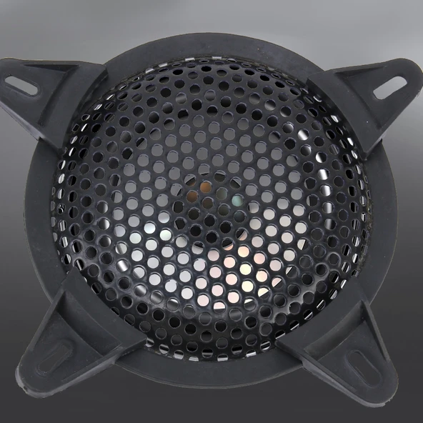 5 İnç Metal Mesh Siyah Yuvarlak Delikli Subwoofer Hoparlör Koruyucu Kapağı Sabit Tutuculu - 7