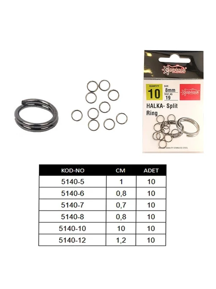 Captain 5140 Kaşık Halkası 10 Adet Black Nikel - Resim 2