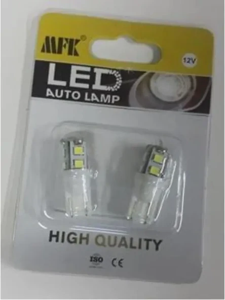 PARK AMPULU T10 9SMD LEDLI BEYAZ 12V IKILI PAKET FIYATI