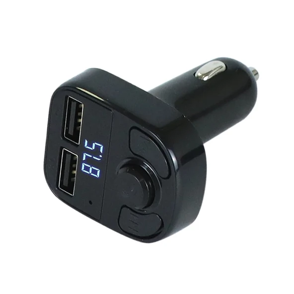 X8 3 in 1 Kablosuz Araç MP3 Çalar FM Verici Çift USB Portlu Dijital Ekranlı Kablosuz Araç Şarj Adaptörü - 3