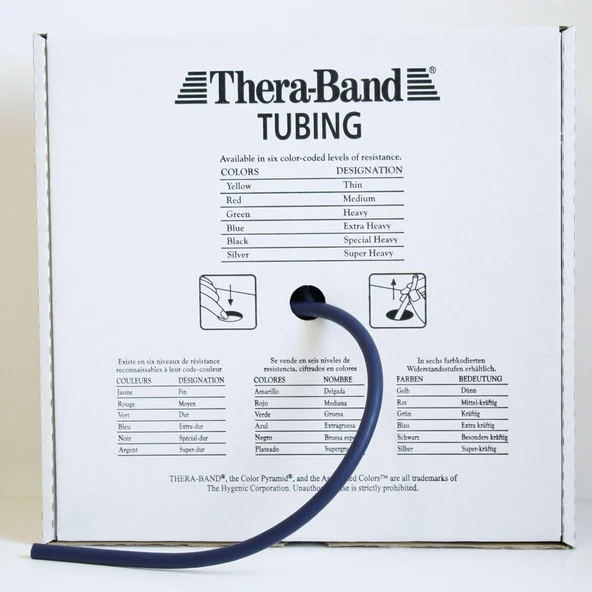 THERABAND TUBİNG DİRENÇ LASTİĞİ 1,5 METRE MAVİ - 5