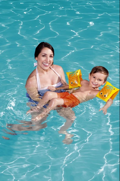 Şişme Deniz Havuz Kolluk 3-6 Yaş Meyve Desenli Çocuk Yüzme Kolluğu 19-30 Kg