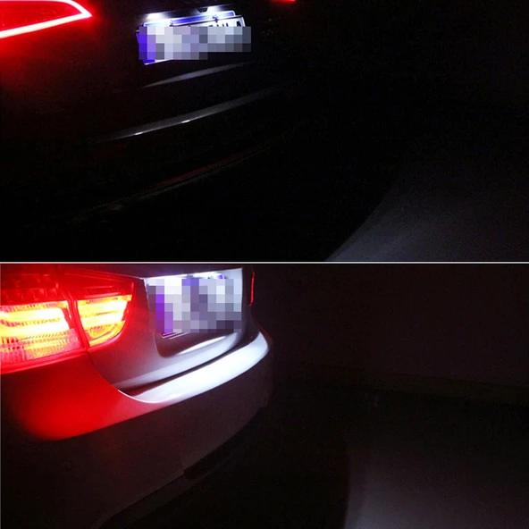 Opel Astra ve Corsa İçin 2 Adet 12V 2W 120LM 6000K 18 SMD LED Plaka Lambası - 8