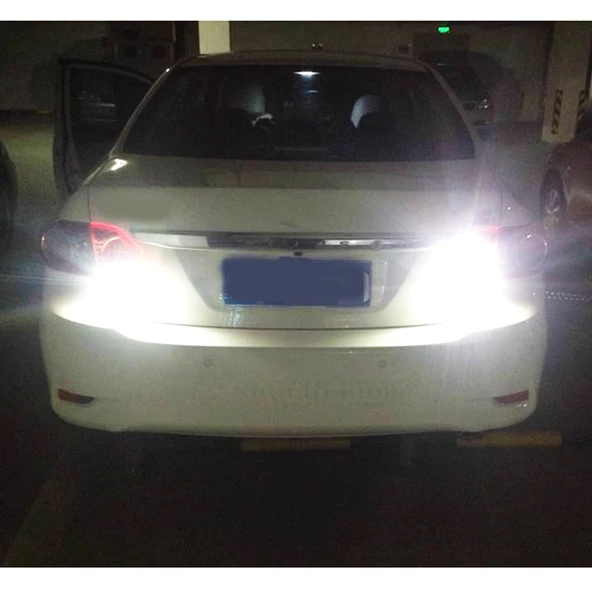2 Adet T20 7440 5W 250LM 6000K Beyaz LED Araç Sinyal ve Geri Vites Lambası 16 LED SMD-2835 DC 12V - 9