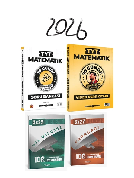 Mert + Anla Kazan 2026 TYT Video Ders Kitabı + Soru + Anla Kazan Deneme 4 lü Set - 2