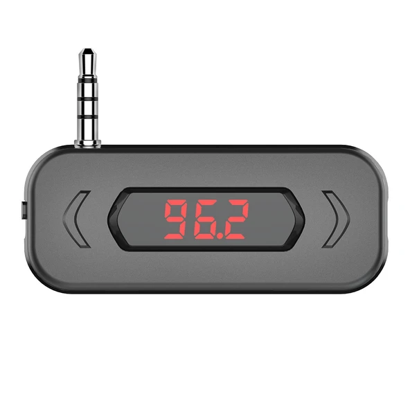 Doosl DSER107 Çok Fonksiyonlu Araç FM Verici Kablosuz Müzik Alıcısı 35mm Jack LCD Ekran Eller Serbest Çağrı Siyah